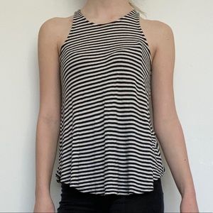 Black and white striped tank top
